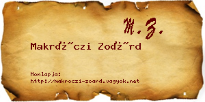 Makróczi Zoárd névjegykártya
